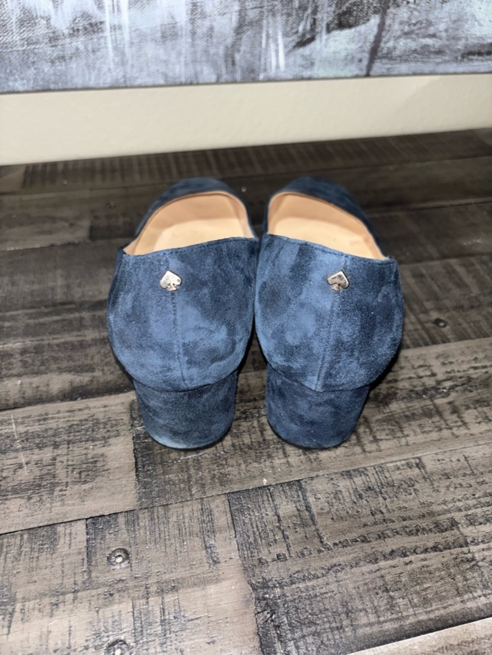 Kate Spade New York navy suede box pump SZ 7 - Picture 5 of 9